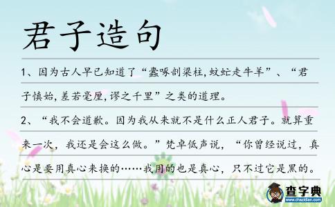 君子造句