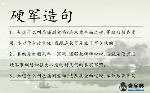 硬軍造句