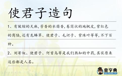使君子造句