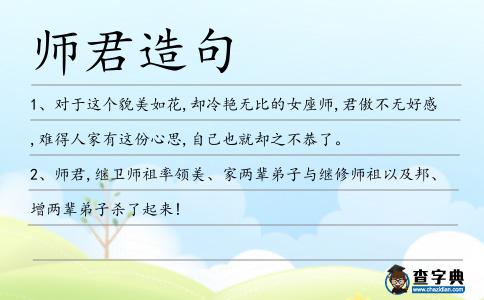 師君造句