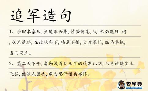 追軍造句