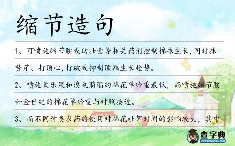縮節造句