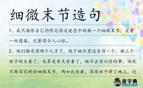 細(xì)微末節(jié)造句
