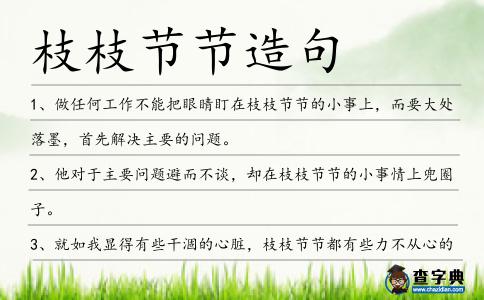 枝枝節(jié)節(jié)造句