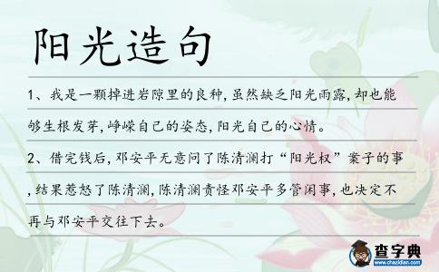 陽光造句
