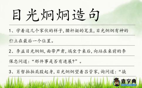 目光炯炯造句