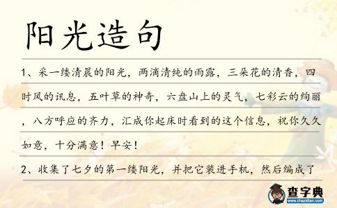 陽光造句
