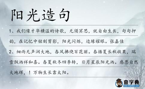 陽光造句