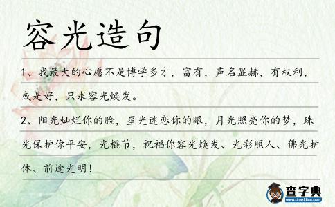 容光造句