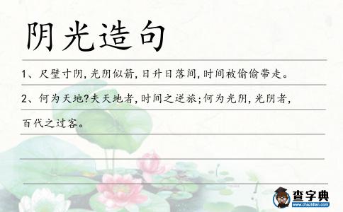 陰光造句