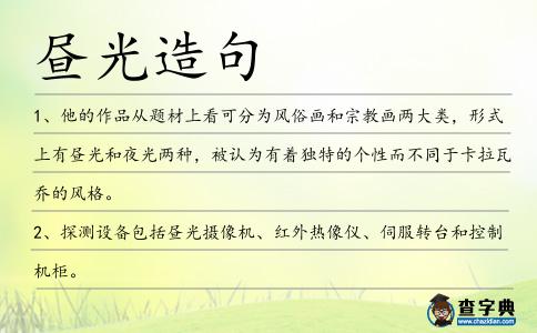 晝光造句