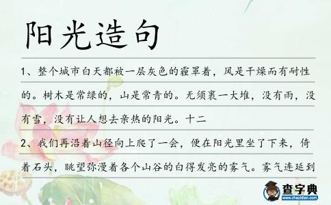 陽光造句