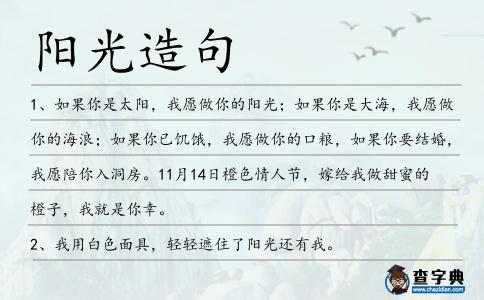 陽光造句