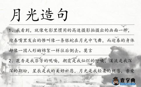 月光造句