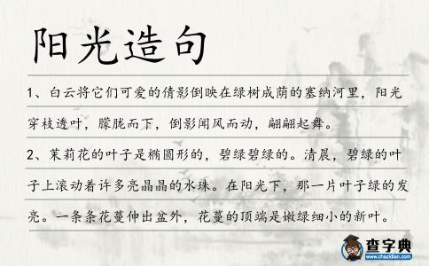 陽光造句