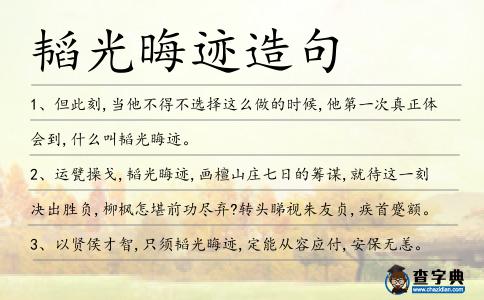 韜光晦跡造句