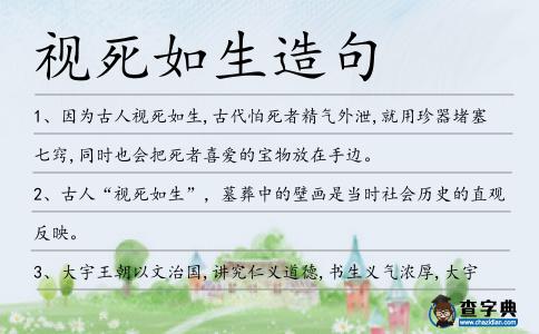 視死如生造句
