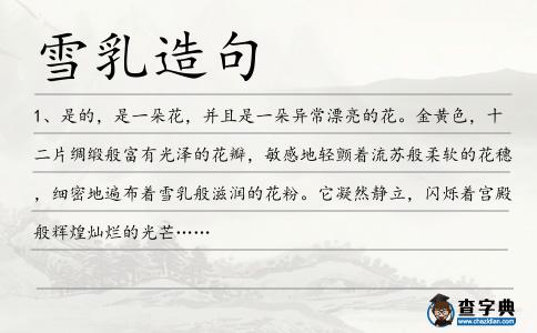 雪乳造句