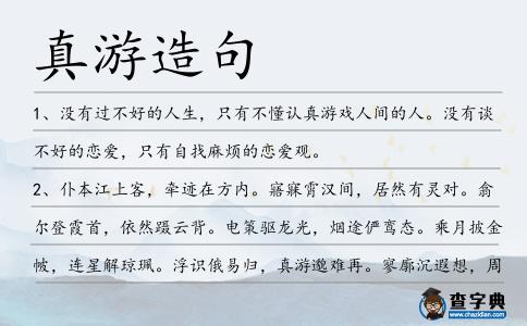 真游造句
