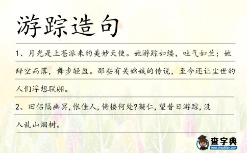 游蹤造句