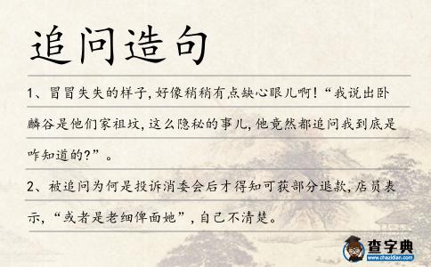 追問造句