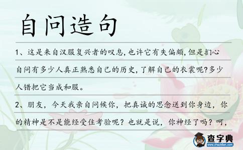 自問造句