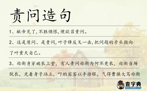 責問造句