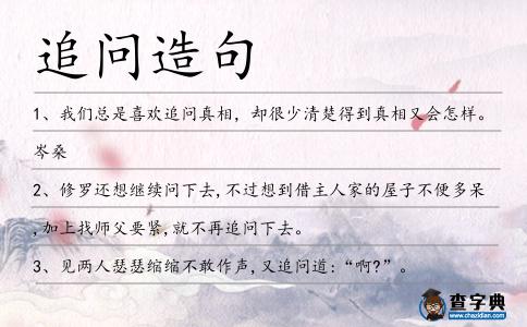 追問造句