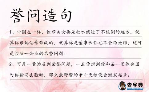 譽問造句