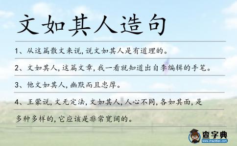 文如其人造句
