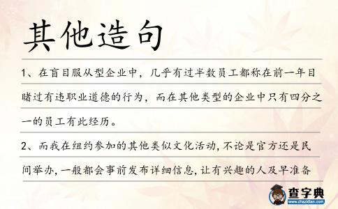 其他造句