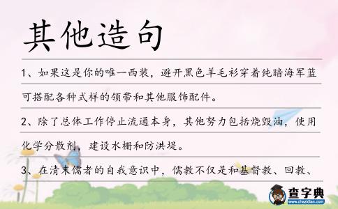 其他造句