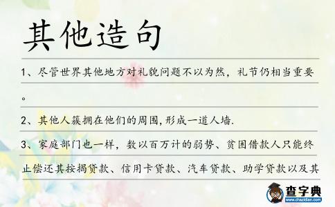 其他造句