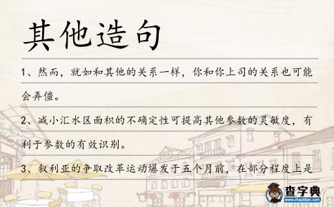 其他造句