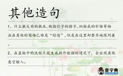 其他造句