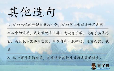 其他造句