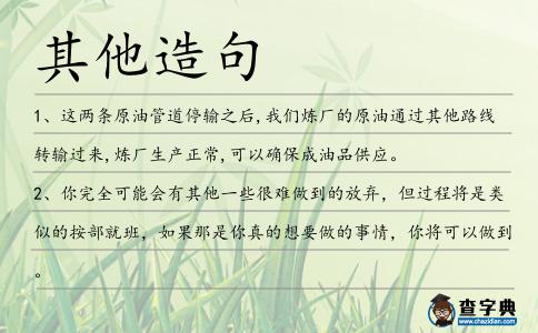 其他造句
