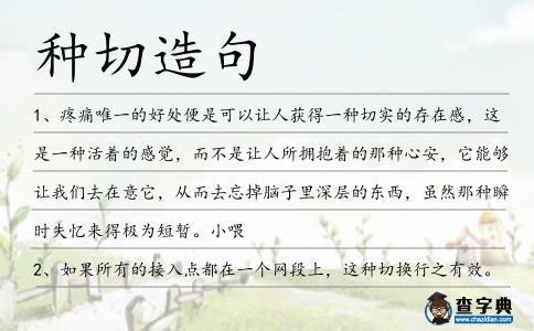 種切造句