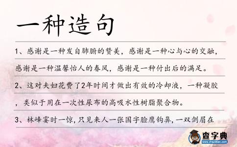 一種造句