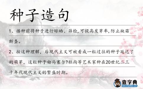 種子造句