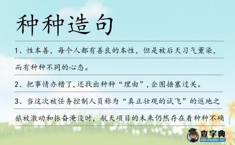 種種造句