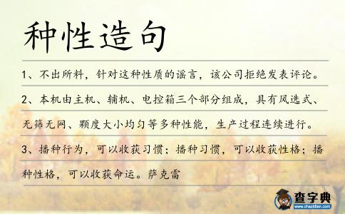 種性造句