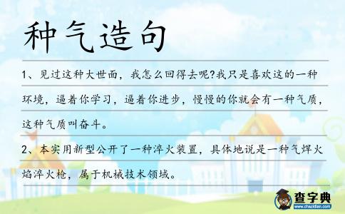 種氣造句