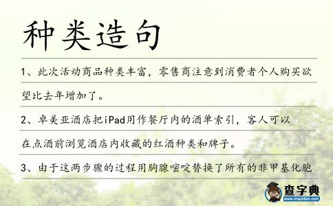 種類造句