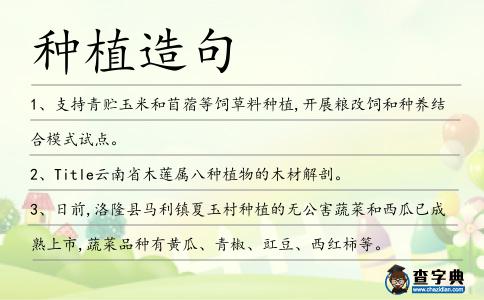 種植造句