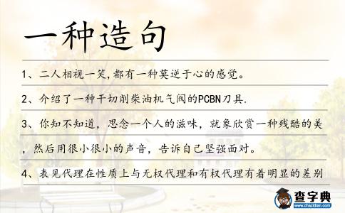 一種造句