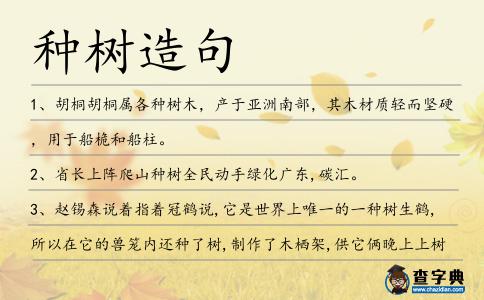種樹造句