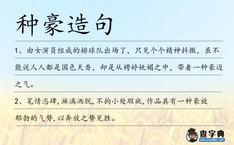 種豪造句