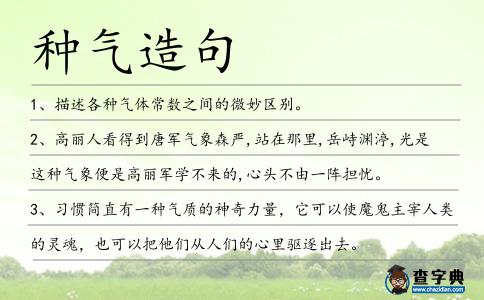 種氣造句