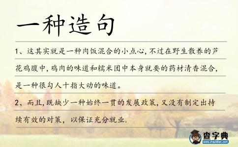 一種造句